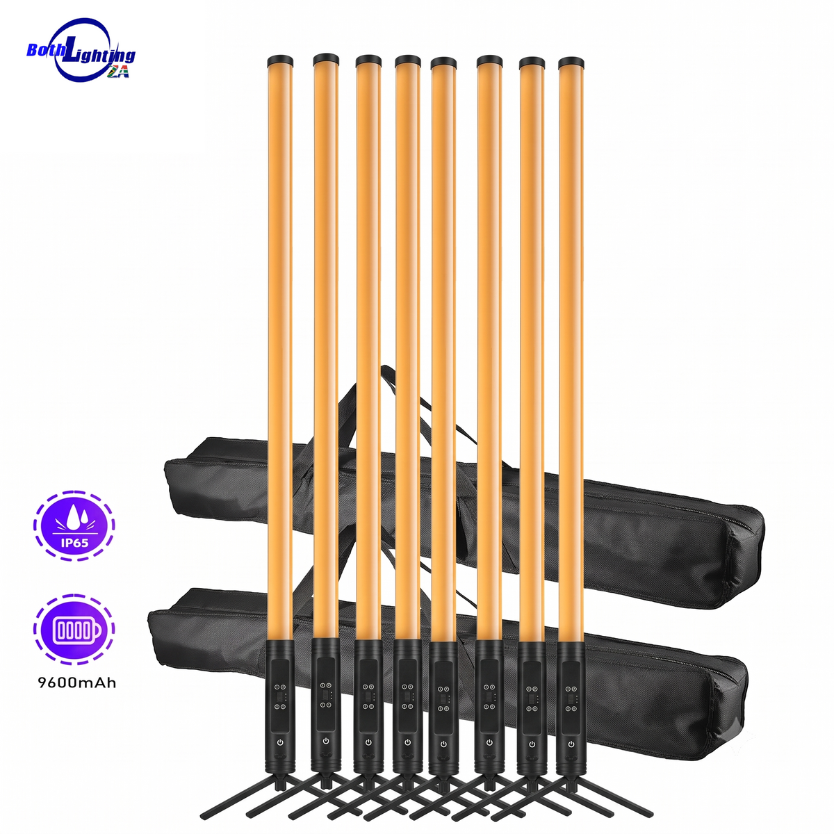 360° Pixel Tubes 8-Pack - Black - (Soft Bag)