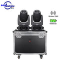 BPM 100 Spot Moving Heads (Pair + Charging Flight Case) - Black